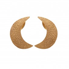 Plain Moon Shape Designer Unique 925 Strealing Silver Stud  Earrings