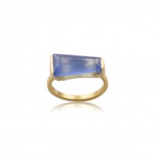 925 Sterling Silver Oval Shape Labradorite Gemstone Gold Plated Designer Ring : Price $12.50