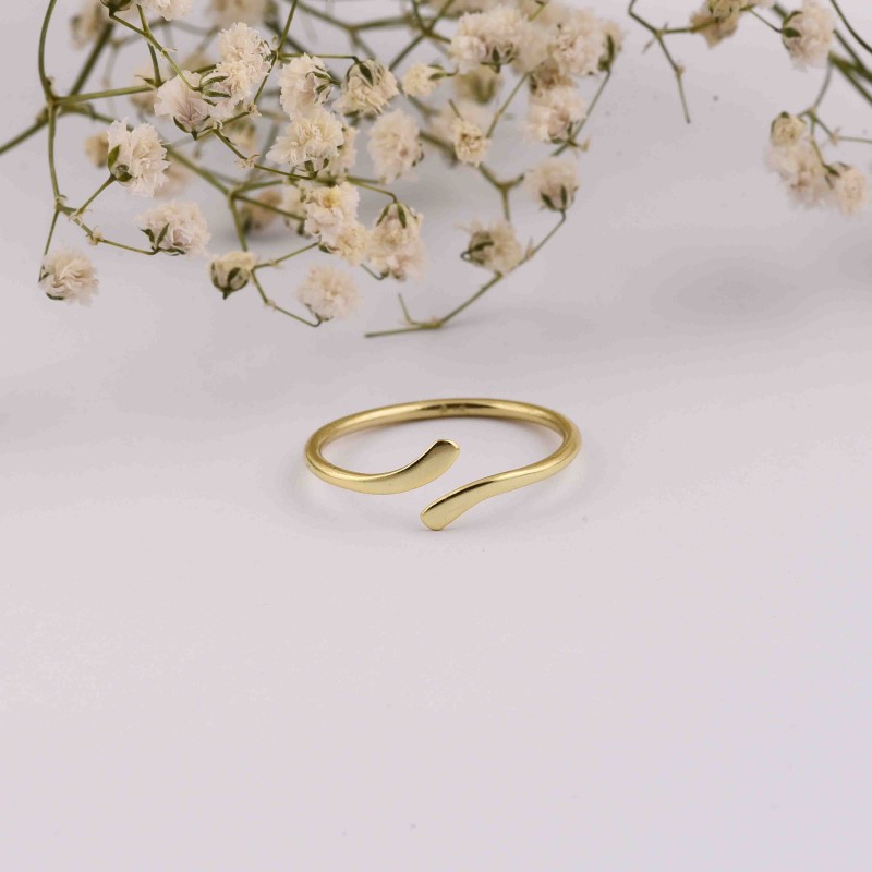 Buy Minimalist Ring Flower Ring Small Rings Adjustable Ring Raw Brass 3US  5US Inner Size Oz4356 Online in India - Etsy