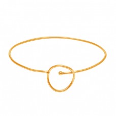 Handcrafted Plain Designer 925 Sterling Silver Rose Gold Plated Bangle 
