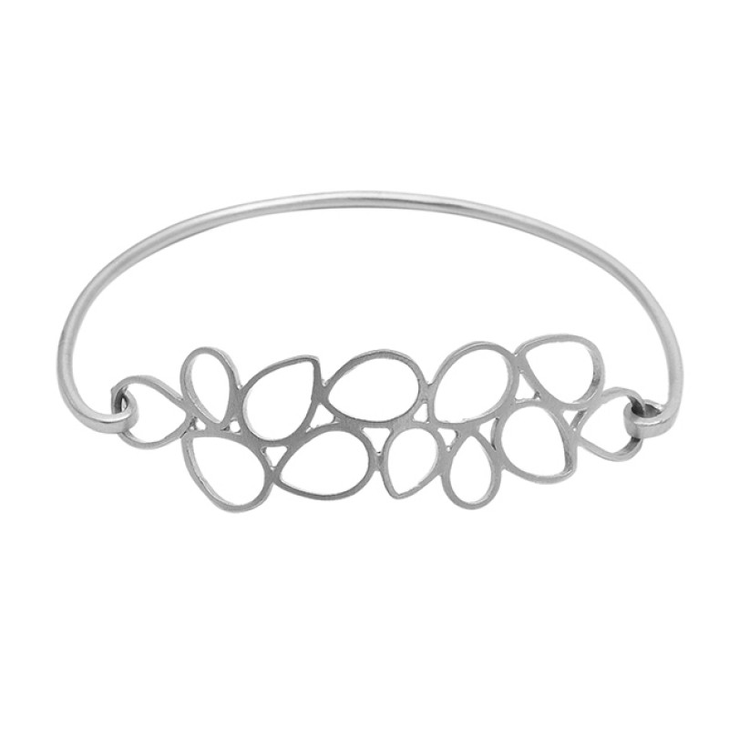 Designer Plain sterling silver gold plated bangle jewelry