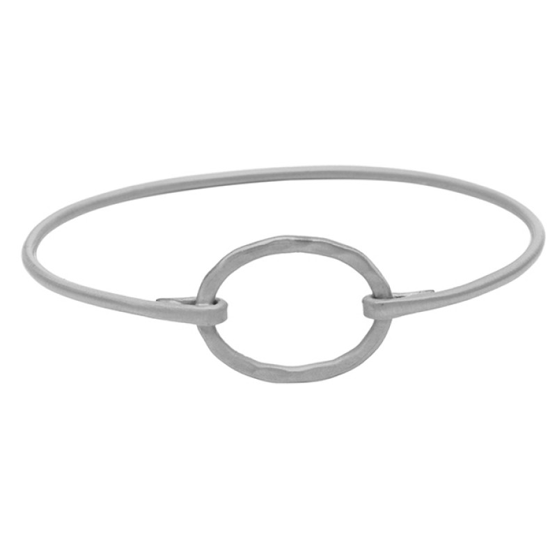 Fashionable Plain Silver Designer 925 Sterling Silver Gold Plated Bangle Jewelry