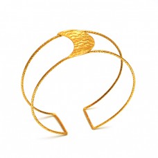 925 Sterling Silver Jewelry Gold Plated Handmade Jewelry Bangle
