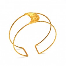 925 Sterling Silver Jewelry Gold Plated Handmade Jewelry Bangle