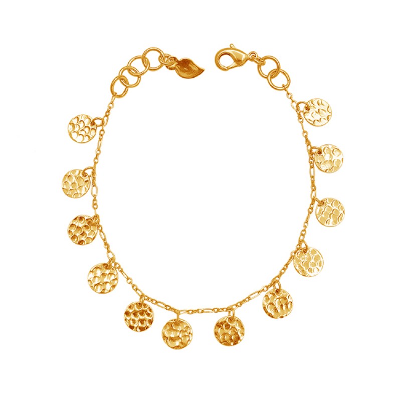 
									Plain Handmade Designer Gold Plated 925 Silver Jewelry Bracelet