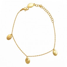 925 Sterling Silver Jewelry Plain Handmade Designer Gold Plated Bracelet