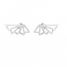 Stylish Plain Handmade Designer 925 Sterling Silver Stud Earrings