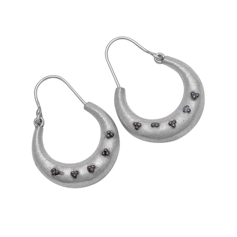 925 Sterling Silver Plain Designer Gold Plated Hoop Earrings Jewelry