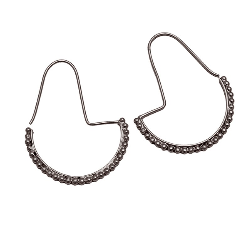 Latest Plain Designer Handmade 925 Sterling Silver Gold Plated Hoop Earrings