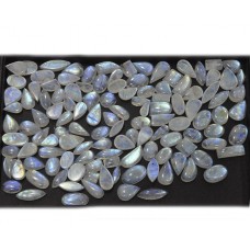 Cabochon Nice Blue Fire Rainbow Moonstone Loose Gemstone Mix Shape Size For Jewelry