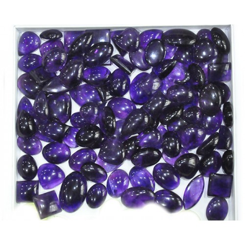 Purple Amethyst Cabochon Loose Gemstone Mix Shape Size For Jewelry