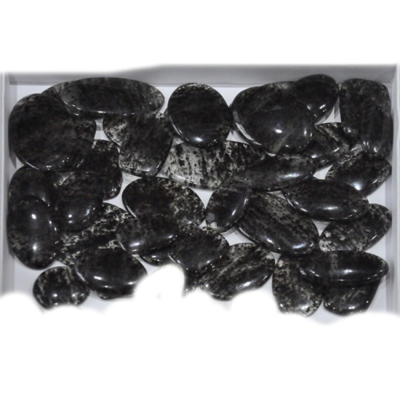 14 Pcs.120 Cts Natural Black Rutile Quartz Mix Shape Cabochon Gemstone For Jewelry Making Supply Wholesale Lots 14x10 22x10 mm.