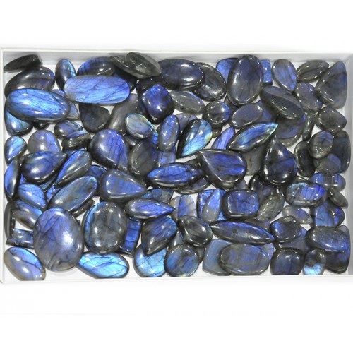 Cabochon Nice Blue Fire Labradorite Loose Gemstone Mix Shape Size For Jewelry