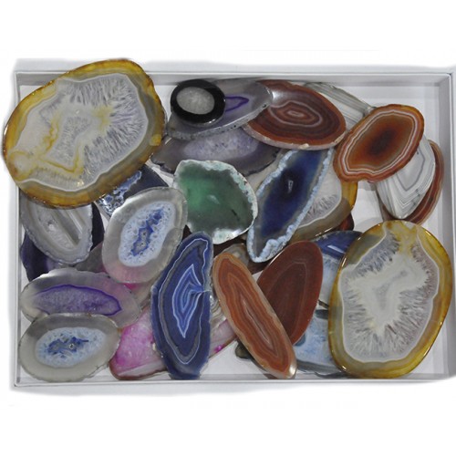 Slice Agate Pieces Loose Gemstone Mix Shape Size For Jewelry