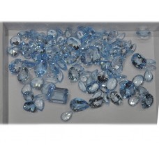 Blue Topaz Faceted Loose Gemstone Mix Shape Size Lots For Jewelry