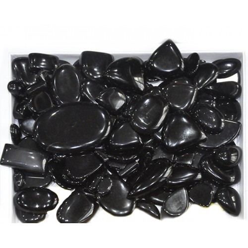 Cabochon Black Onyx Loose Gemstone Mix Shape Size Bunch Lots For Jewelry