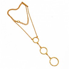 Stylish Latest Handmade Plain Designer 925 Sterling Silver Gold Plated Designer Necklace