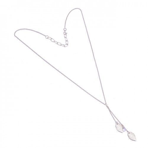 Pear Drops Shape Crystal Quartz Gemstone 925 Sterling Silver Handmade Necklace 
