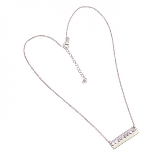 Round Shape Crystal Quartz Gemstone 925 Sterling Silver Handmade Necklace Jewelry