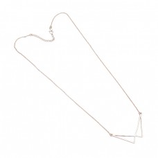 925 Sterling Silver Latest Designer Plain Handmade Necklace Jewelry : Price $22.50