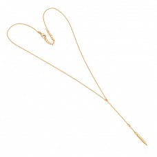 Designer Plain Handmade 925 Sterling Silver Gold Plated Necklace Jewelry