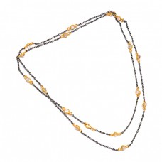 Herkimer Diamond Gemstone Raw Material Rough 925 Sterling Silver Necklace Jewelry : Price $30.50