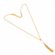 925 Sterling Silver Plain Designer Handmade Gold Plated Necklace Jewelry : Price $16.50