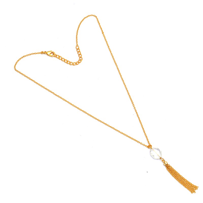
									925 Sterling Silver Plain Designer Handmade Gold Plated Necklace Jewelry : Price $16.50