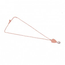 Pearl Gemstone 925 Sterling Silver Jewelry Gold Plated Chain Necklace