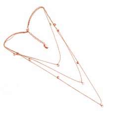 Plain Gold Plated Necklace 925 Sterling Silver Jewelry Necklace
