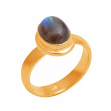 Oval Shape Labradorite Gemstone 925 Sterling Silver Handmade Designer Ring
