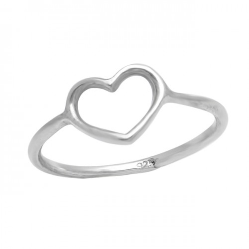 Heart Shape Plain Designer Unique 925 Sterling Silver Ring Jewelry