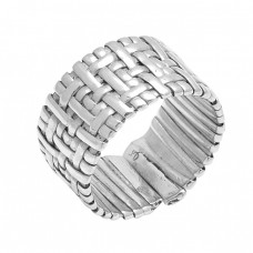 Handmade Designer Plain Stylish 925 Sterling Silver Ring Jewelry