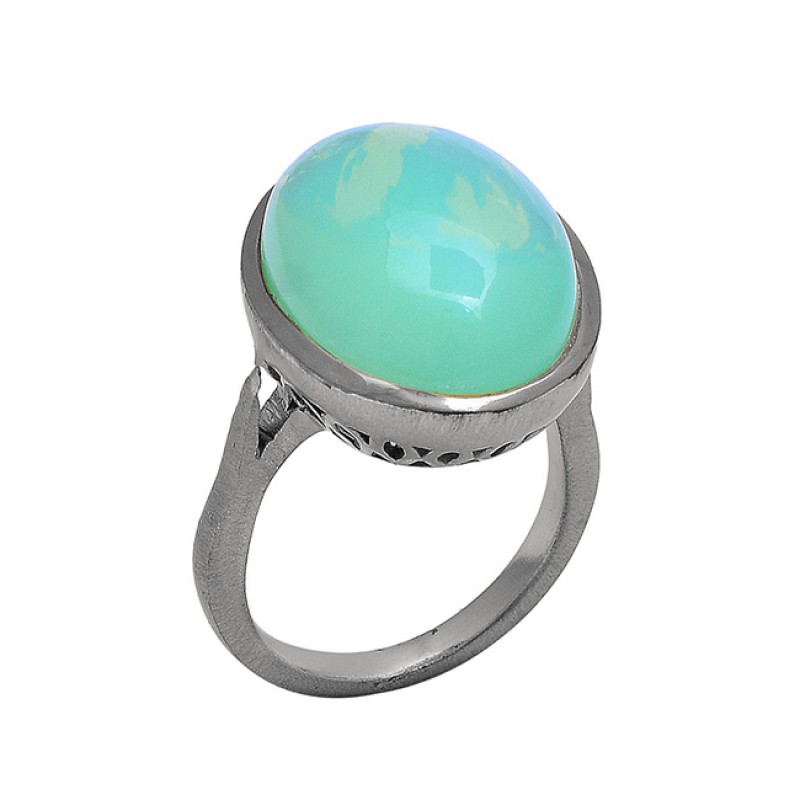 Oval Cabochon Moonstone 925 Sterling Silver Gold Plated Ring Jewelry