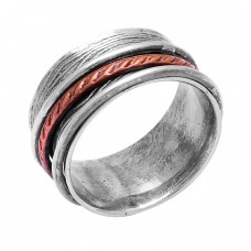 925 Sterling Silver Plain Handcrafted Designer Spinner Ring Jewelry