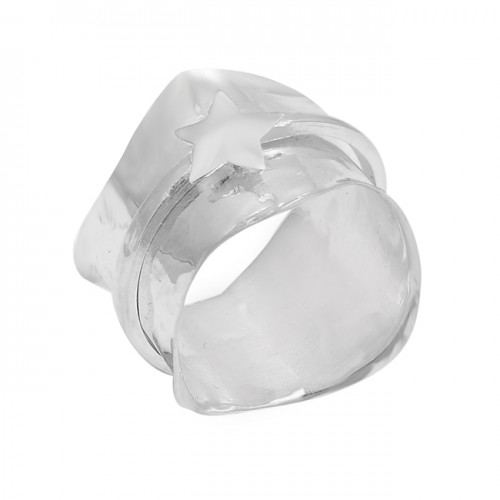 Star Shape Plain Designer 925 Sterling Silver Handmade Ring Jewelry