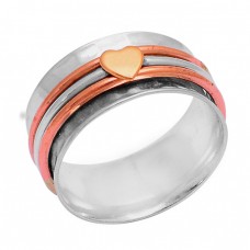 New Stylish Plain Handmade Designer 925 Sterling Silver Spinner Ring Jewelry