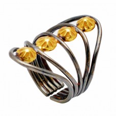925 Sterling Silver Plain Handmade Designer Black Rhodium Ring Jewelry