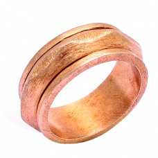 Fashionable Plain Handmade Designer 925 Sterling Silver Gold Plated Ring