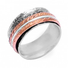 New Fashionable Plain Designer 925 Sterling Solid Silver Spinner Ring Jewellery