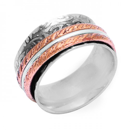 New Fashionable Plain Designer 925 Sterling Solid Silver Spinner Ring Jewellery
