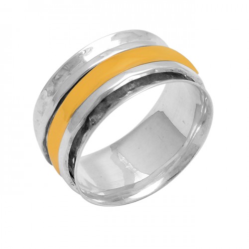 Handcrafted Plain Designer 925 Sterling Solid Silver Spinner Ring Jewelry