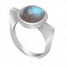 Briolette Oval Shape Labradorite Gemstone 925 Sterling Silver Jewellery Ring 