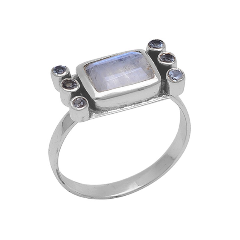925 Sterling Silver Jewelry Gemstone Gold Plated Handmade Designer Ring