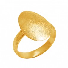  Plain Handmade Designer 925 Silver Jewelry Gold Plated Ring