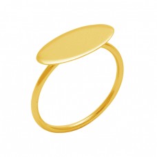 925 Sterling Silver Jewelry Plain Handmade Designer Gold Plated Wholesale Ring