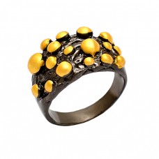 925 Sterling Silver Plain Handmade Designer Black Rhodium Ring Jewelry
