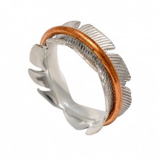 Attractive Designer Plain 925 Sterling Silver Rose Gold Plated Spinner Rings Jewelry