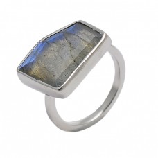Fancy Shape Labradorite Gemstone 925 Sterling Silver Handmade Designer Ring