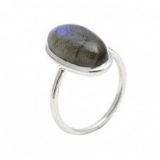 Oval Shape Labradorite Gemstone 925 Sterling Silver Handmade Designer Ring